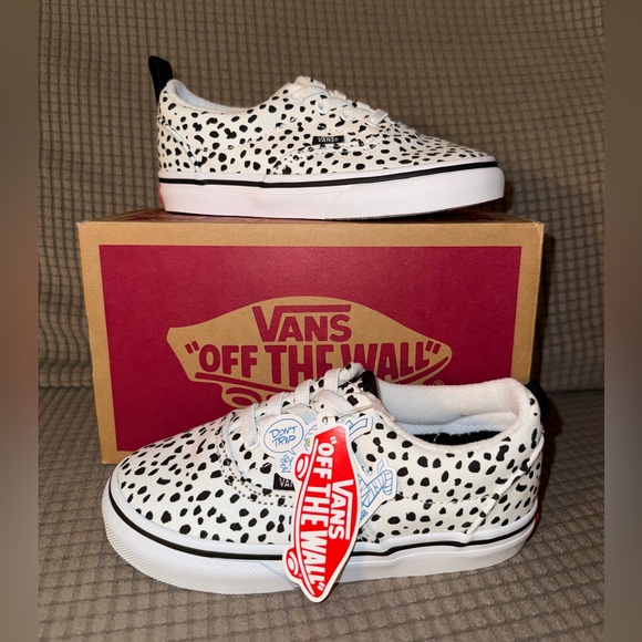 Vans Other - Toddler Vans Black and White Dalmatian Polka Dot Era Elastic Lace. NWT. NIB.